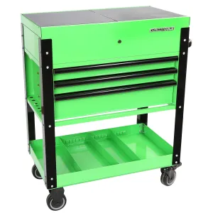 OEMTOOLS 24731 Automotive Rolling Tool Cart with Drawers, 3 Drawer Mechanics Rolling Tool Chest, Secure Locking System, Integrated Power Strip, Heavy Duty Steel Construction