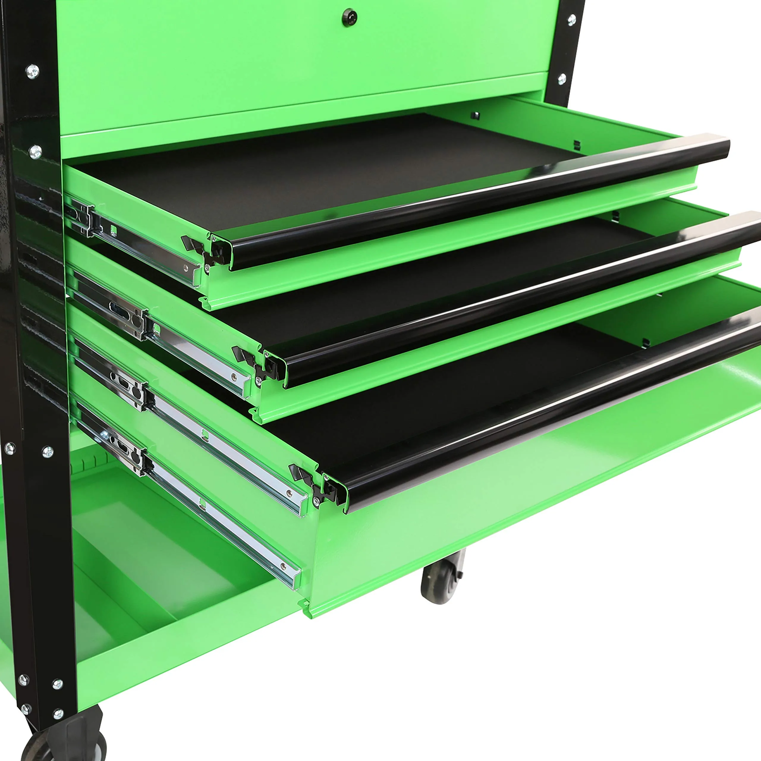 OEMTOOLS 24731 Automotive Rolling Tool Cart with Drawers, 3 Drawer Mechanics Rolling Tool Chest, Secure Locking System, Integrated Power Strip, Heavy Duty Steel Construction