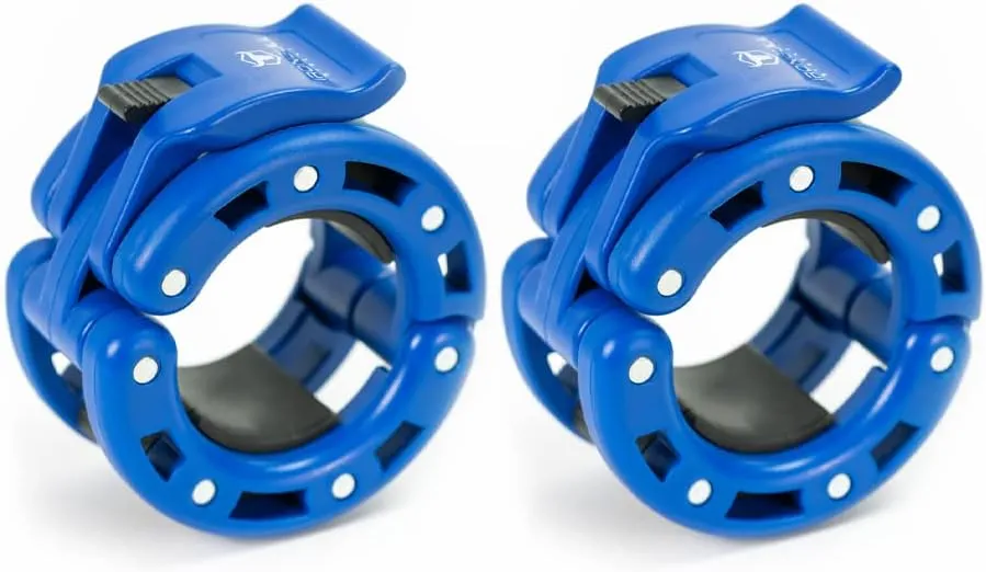 Olympic Barbell Clamps (Pair) – Locking 2" Olympic Size Weight Collars - Quick Release Collar Clips – Bar Clamps Great for Weight Lifting, Olympic Lifts and Strength Training