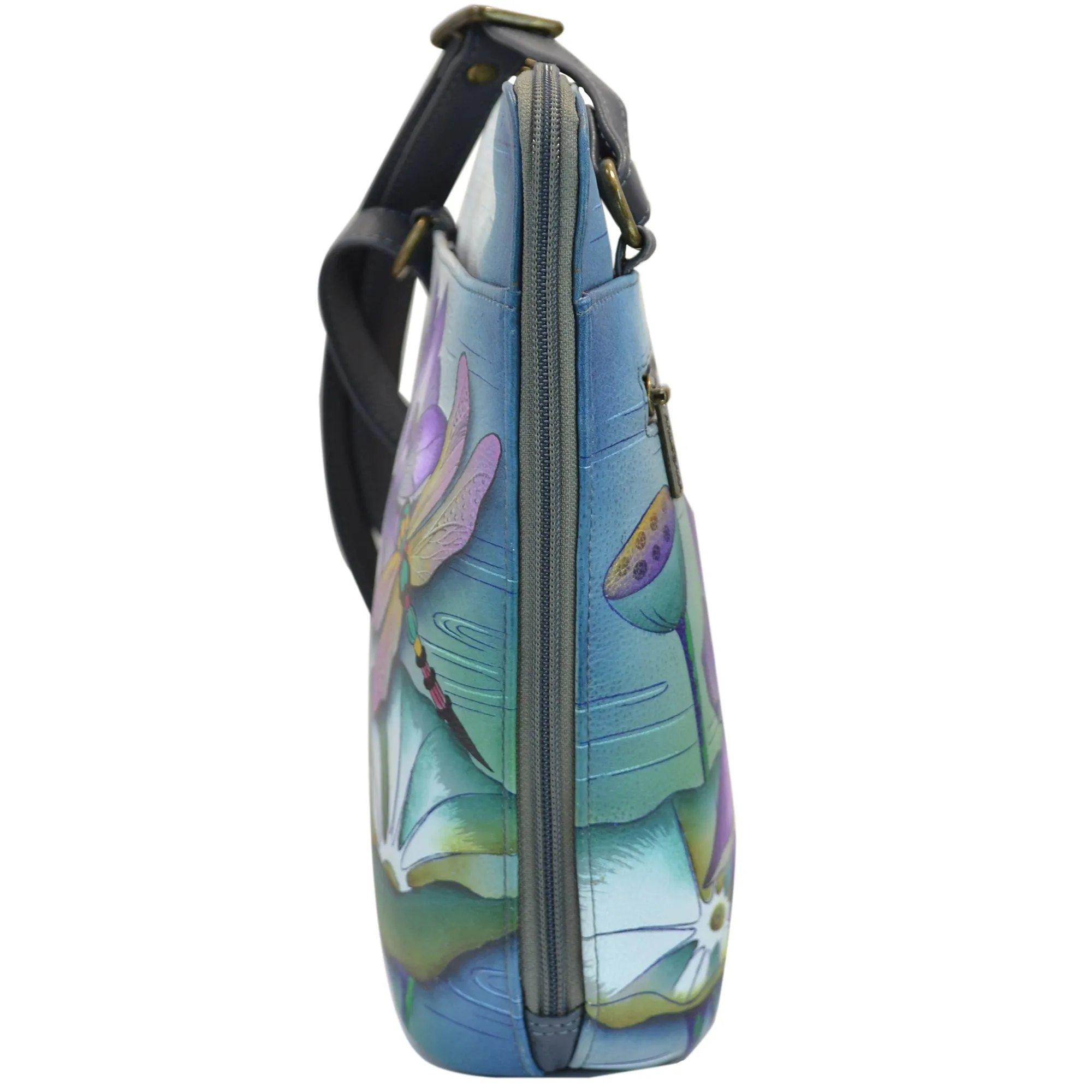 Organizer Crossbody With Extended Side Zipper - 493