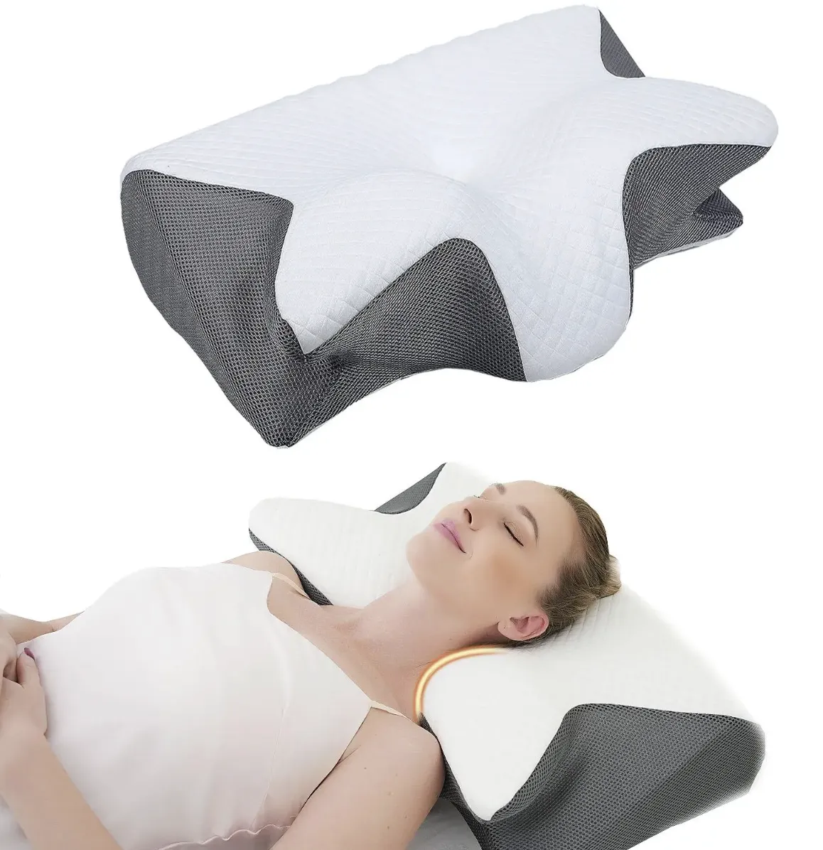 Orthopedic Cervical Memory Foam Pillow for Deep Sleep