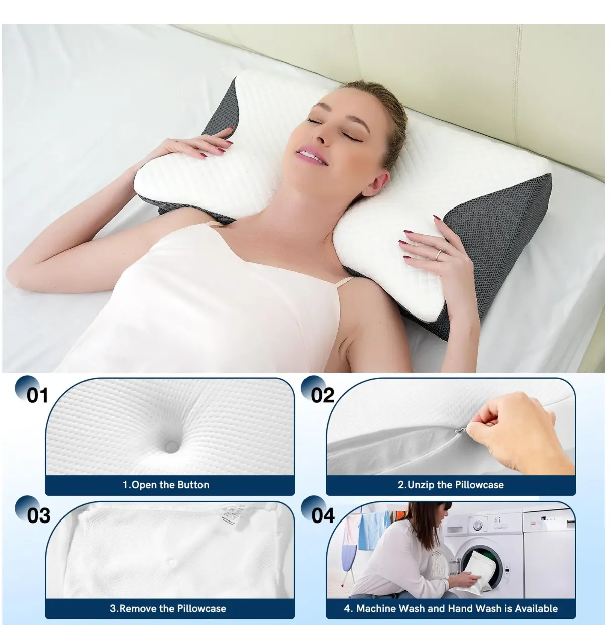 Orthopedic Cervical Memory Foam Pillow for Deep Sleep