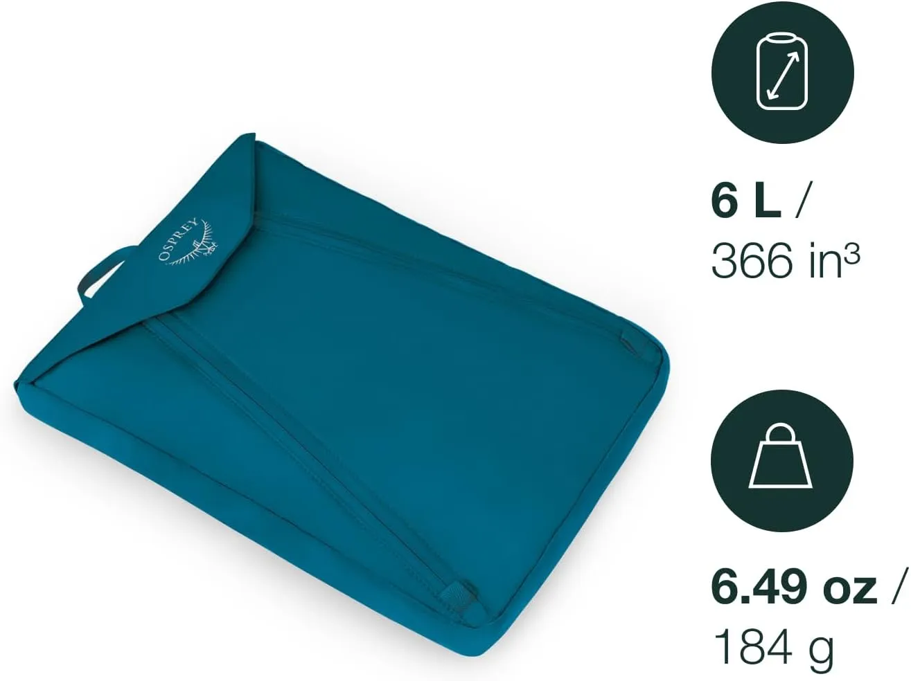 Osprey Ultralight Garment Folder Packing Organizer, Waterfront Blue