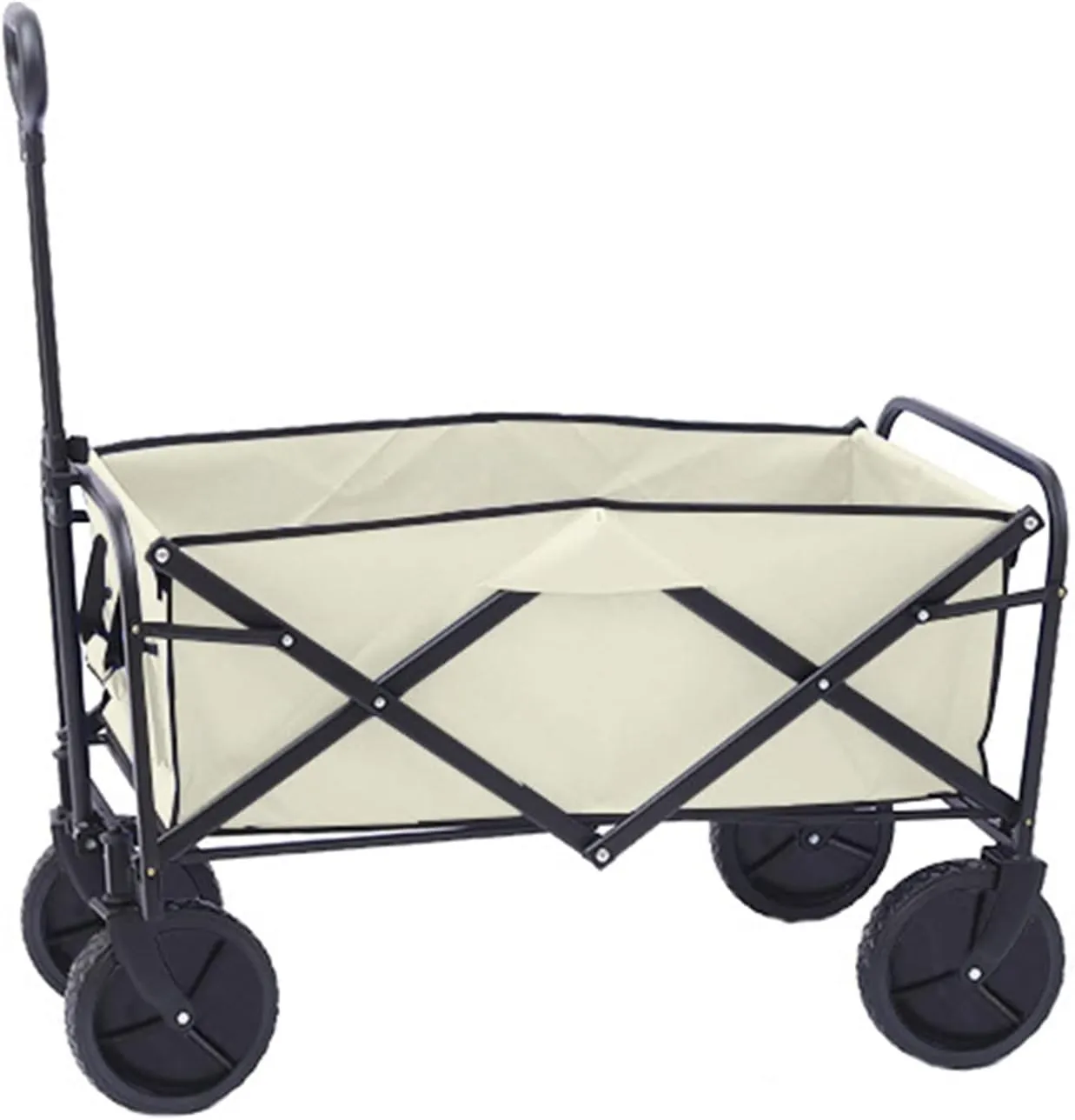 Outdoor Camping Trolley Portable Camping Car Gathering Camping Car Folding Trolley Car Handling Trailer Pull Car Retractable Handle 360 ??° Coaxial Steering Wheel Blue (Beige)