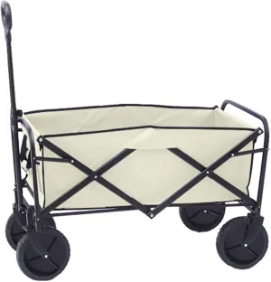 Outdoor Camping Trolley Portable Camping Car Gathering Camping Car Folding Trolley Car Handling Trailer Pull Car Retractable Handle 360 ??° Coaxial Steering Wheel Blue (Beige)