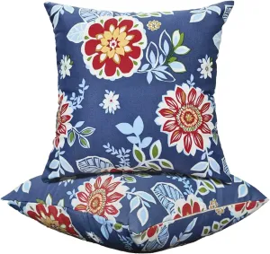 Outdoor Throw Pillows - Decorative Pillows with Insert Included Set of 2 Outdoor Pillows for Patio Furniture 18x18 Inch
