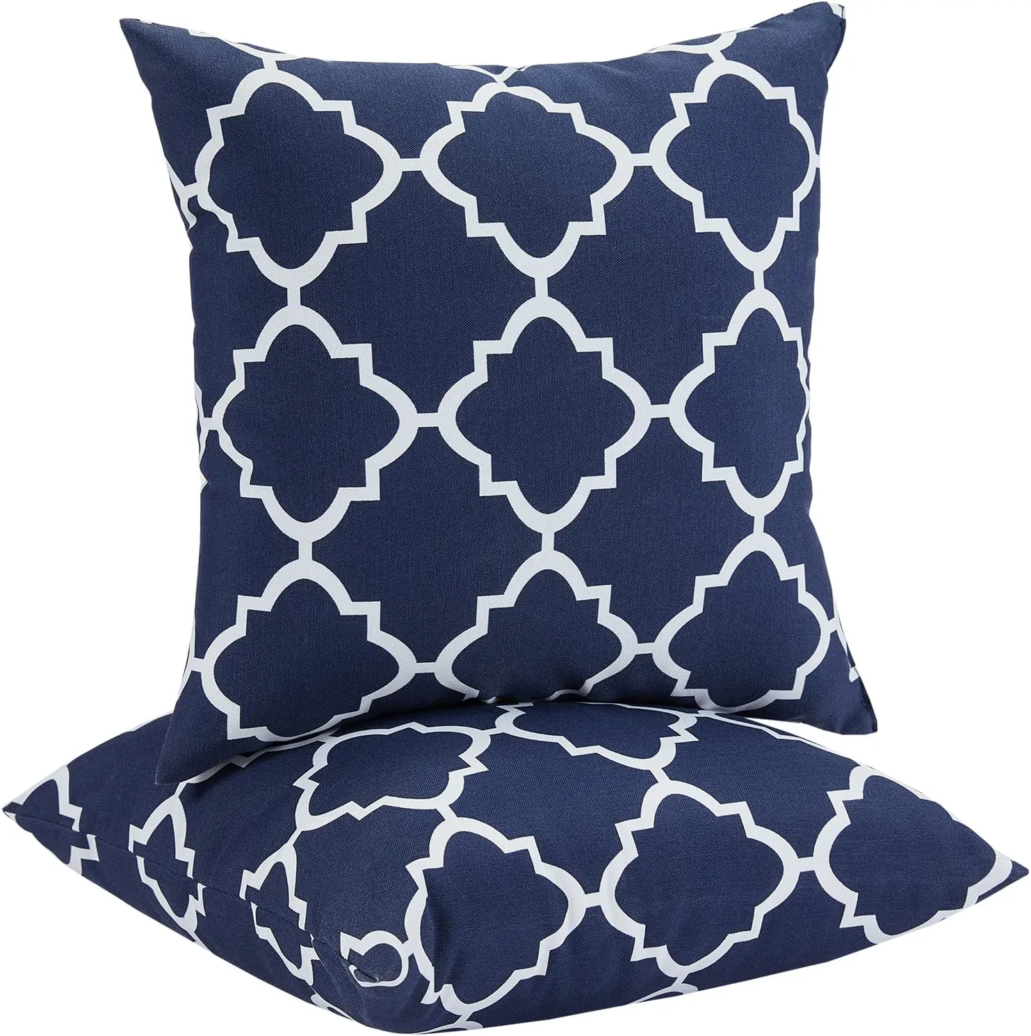 Outdoor/Indoor Throw Pillows, Pack of 2 Waterproof Decorative Throw Pillows with Inserts, 18”x18” Square Pillows for Bed, Couch, Sofa and Patio Furniture