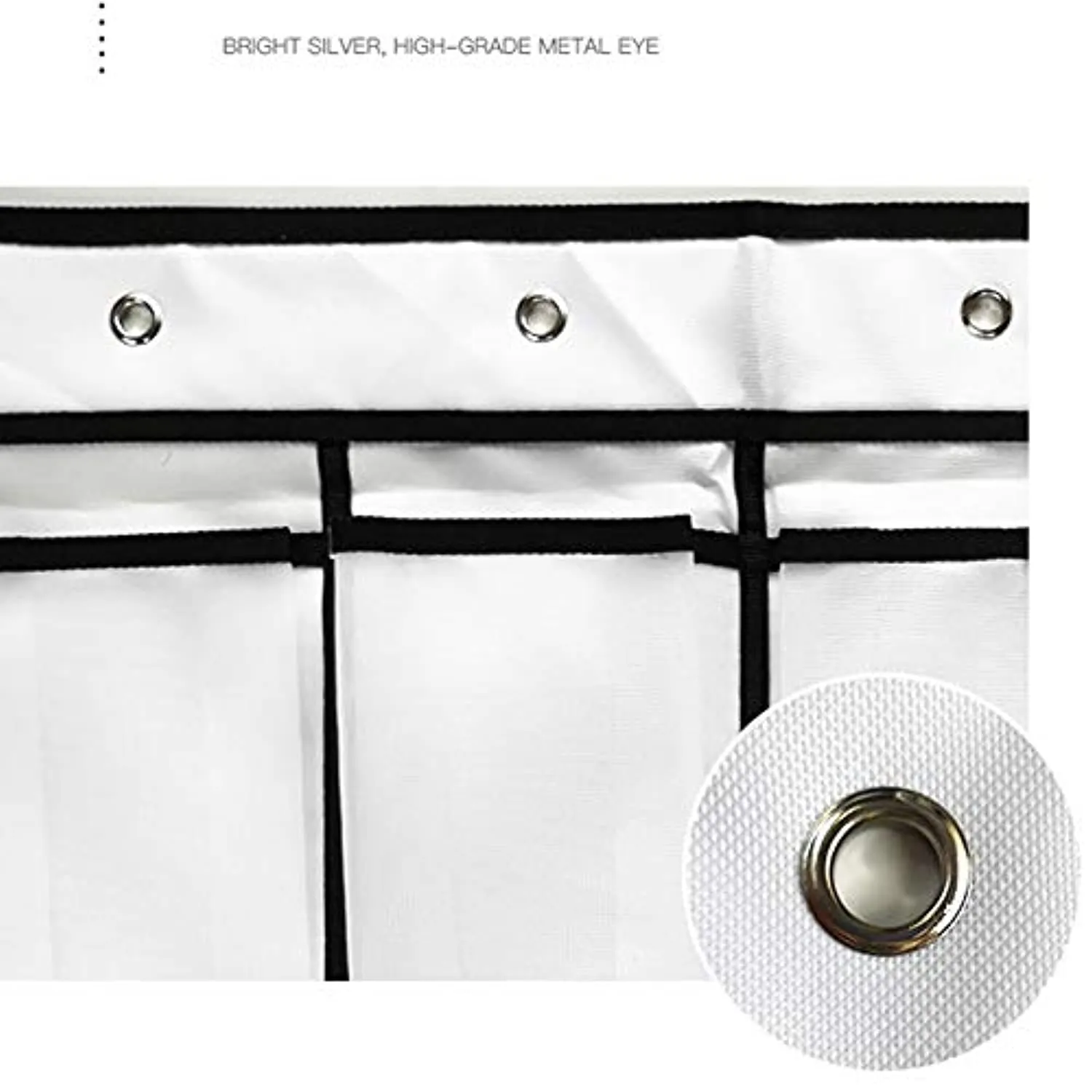 Over the Door Shoe Organizer, 24 Large Mesh Pockets Hanging Shoe Storage Heavy Duty Tidy Rack (WHITE)