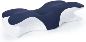 Pampkin Ergonomic NeuroFoam Memory Foam Neck Pillow – Orthopedic Cervical Pain Relief Pillow, Neck & Shoulder Support – Contoured Design for Side, Back & Stomach Sleepers