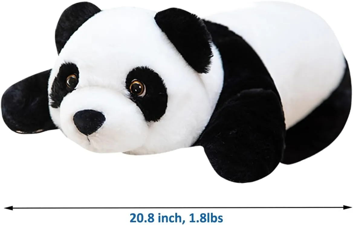 Panda Weighted Stuffed Animals, 1.76lbs Panda Stuffed Animal Cute Panda Weighted Plush Animals Hugging Pillow Toy for Boys Girls Valentine Christmas, 20.8 inch