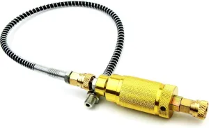PCP Paintball Airforce Hand Pump 300bar/4500psi M10x1 Water-Oil Separator Free Filter with 50cm Pressure Hose and Quick Couplers (Gold)