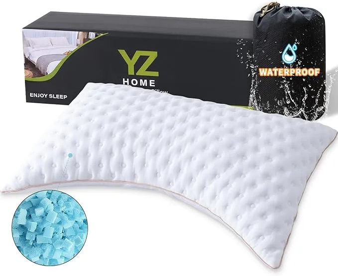 Pillow for Side and Back Sleepers Side Sleeper Pillow for Neck and Shoulder Pain Side Sleeper Bed Pillows Travel Size with Adjustable Shredded Memory Foam Filling