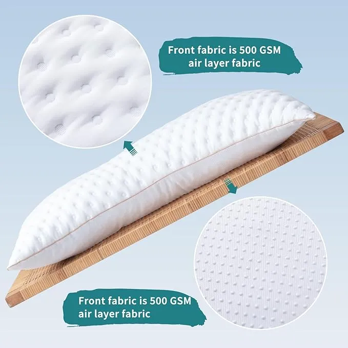Pillow for Side and Back Sleepers Side Sleeper Pillow for Neck and Shoulder Pain Side Sleeper Bed Pillows Travel Size with Adjustable Shredded Memory Foam Filling