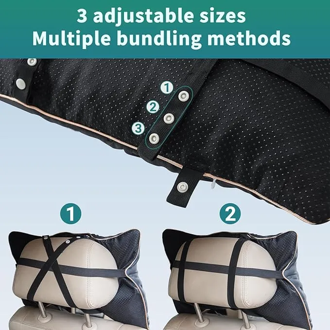 Pillow for Side and Back Sleepers Side Sleeper Pillow for Neck and Shoulder Pain Side Sleeper Bed Pillows Travel Size with Adjustable Shredded Memory Foam Filling