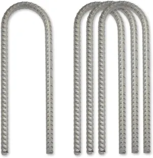 Pinnacle Mercantile Galvanized Set 4 or 8 Trampoline Anchors Stakes Extra Heavy Duty Metal Ground Anchors 12 Inch Long - 1/2 inch Round Made USA