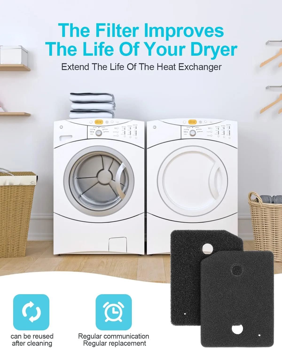 Plinth Filter Replacement for Miele T1 Dryer：9164761 Heat Pump Dryer, Dryer Spare Parts, Lint Filter Foam Sponge Replacement for Miele T1 Dryer (5)