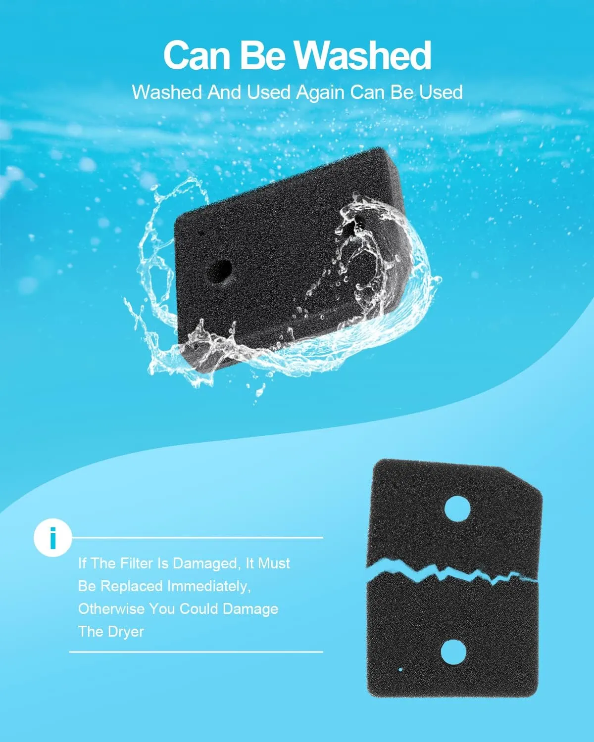 Plinth Filter Replacement for Miele T1 Dryer：9164761 Heat Pump Dryer, Dryer Spare Parts, Lint Filter Foam Sponge Replacement for Miele T1 Dryer (5)
