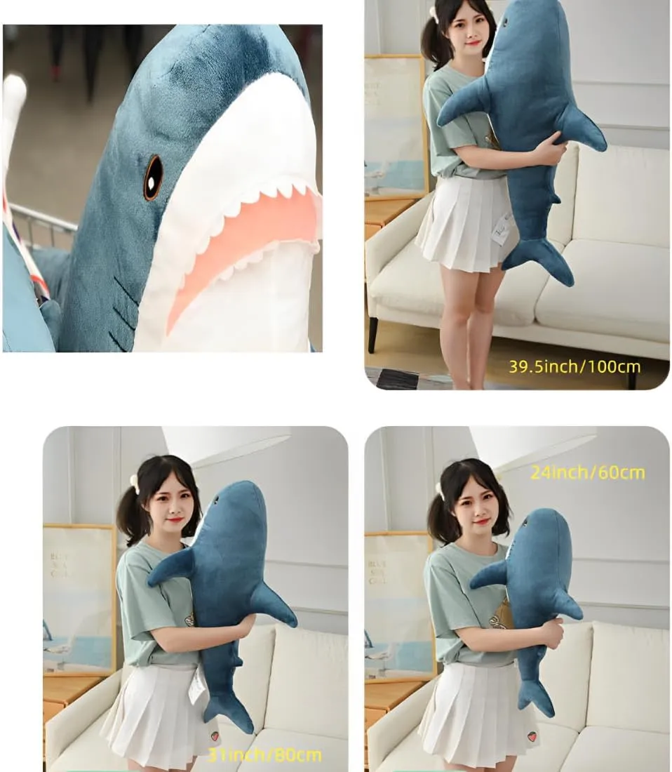 Plush Shark Toy Pillow, 31-inch Giant Shark Plush Animal Toy Super Soft and Cute Pillow Children’s Boys and Girls Room Decoration Bedtime Gift (Pink - 31 inches)…