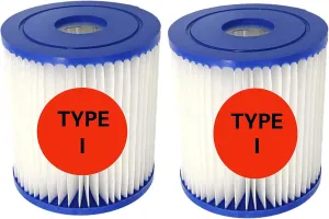 Pool Filter Compatible with Bestway Filter Type I 58093,Spa Filter 3.5"X3.1" Pool Pump Flowclear 58381 58511e 300/330 Gal/H(220-240 V),(2pack)