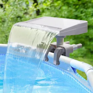 Pool Fountains for Above Ground Pools, Fits Pool Frame 1.18’-4.72’, Pool Fountain Power by Filter Pump, Pool Waterfall Adding Great Sound& Sight, Pool Accessories for Outdoor Decor