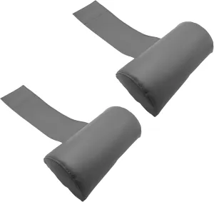 Poolzilla Universal Grey Spa Pillow, (2 Pack) Made of Soft Foam for Outdoor Hot Tubs and Chaise lounges - Adjustable Headrest and Weighted That Fits Any Spa