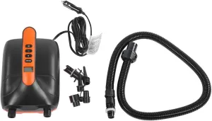 Portable High Pressure 12V Digital Air Pump for Paddle Board, Fast Inflation with Sand Filter, Sturdy ABS Material, LCD Display, Lightweight and Easy to Carry