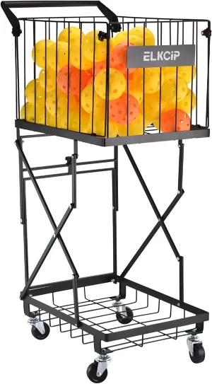 Portable Pickleball & Tennis Ball Collector - Pickleball Retriever Basket Carrier Gatherer Picker Hopper Container for Picking and Storage Training Tool for Ball