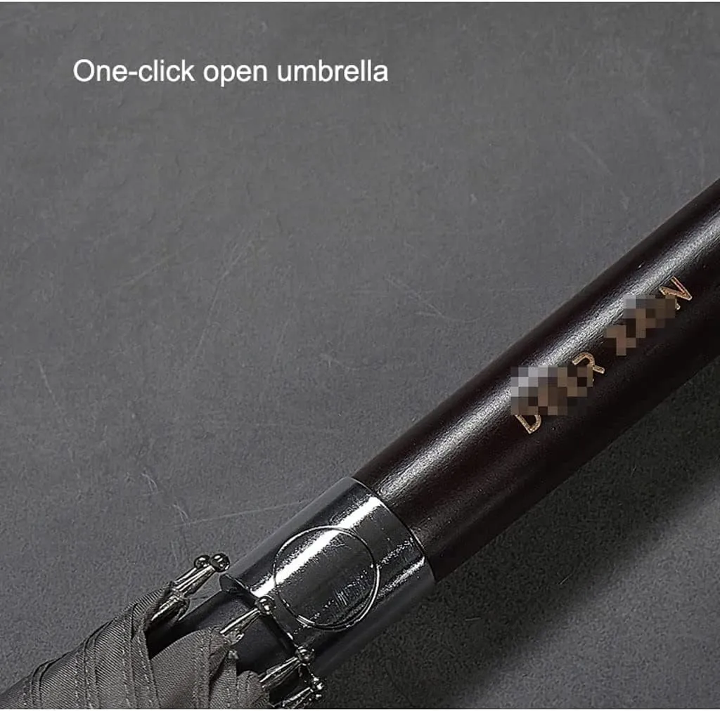Portable Umbrella for Travel Golf Umbrella Windproof Automatic Open Stick Umbrella Heavy Duty British Gentleman Canopy Vented Umbrella Umbrella Outdoor(Light Gray)