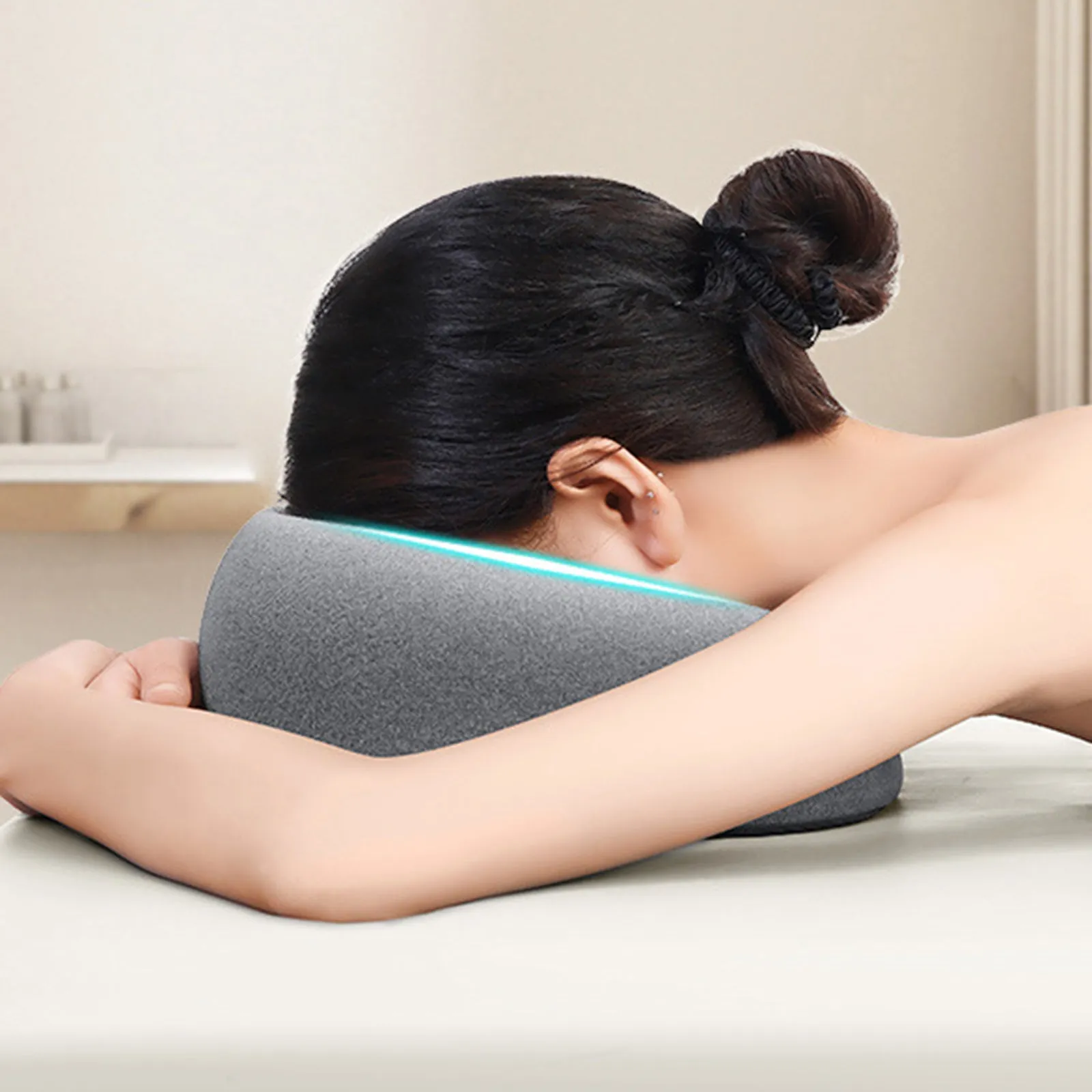 Premium Face Down Pillow for Comfort & Support – Memory Foam Prone Pillow for Stomach Resting, Home Massage & Beauty Salon Use – Ergonomic, Breathable, Anti-Slip Design