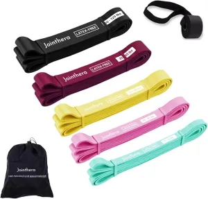 Premium Latex Free Pull Up Assistance Bands Set | Non Latex Power Resistance Loops for Men and Women | Heavy Duty Assisted Workout Bands for Exercise, Stretching, Fitness & Muscle Training