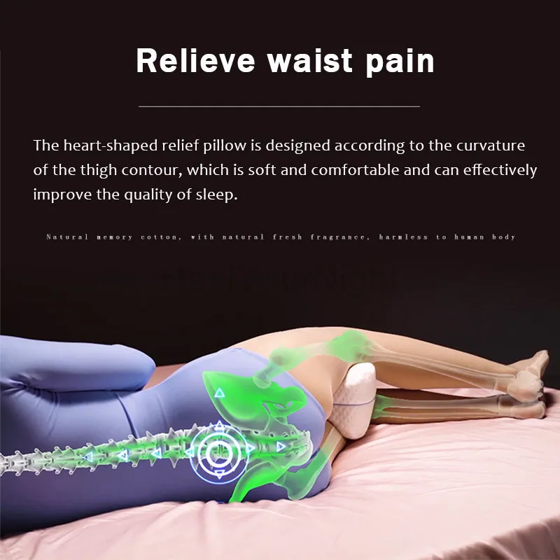 Premium Leg Pillow for Sciatica & Lower Back Pain Relief – Ergonomic Knee Pillow for Pregnant Women, Varicose Veins Care, Comfortable Sleeping Support with Machine Washable Cover