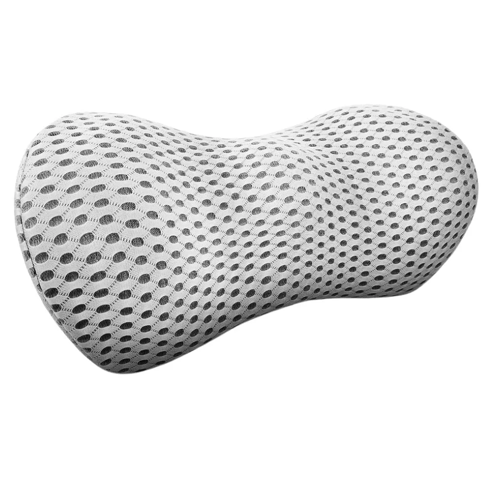 Premium Lumbar Support Pillow – Memory Foam Back Cushion for Car Seat & Office Chair – Ergonomic Waist Pillow for Lower Back Pain Relief, Breathable Removable Cover