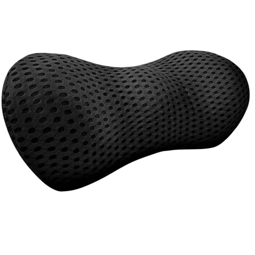 Premium Lumbar Support Pillow – Memory Foam Back Cushion for Car Seat & Office Chair – Ergonomic Waist Pillow for Lower Back Pain Relief, Breathable Removable Cover