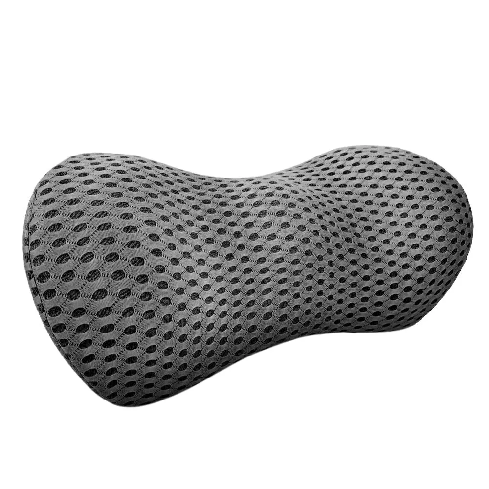 Premium Lumbar Support Pillow – Memory Foam Back Cushion for Car Seat & Office Chair – Ergonomic Waist Pillow for Lower Back Pain Relief, Breathable Removable Cover