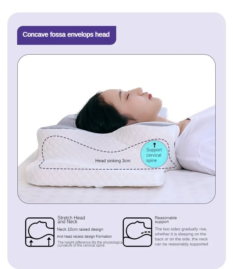 Premium Memory Foam Cervical Pillow – 2-in-1 Ergonomic Contour Neck Pillow for Pain Relief – Orthopedic Support Pillow for Neck and Spine Alignment