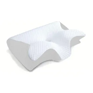Premium Memory Foam Cervical Pillow – 2-in-1 Ergonomic Contour Neck Pillow for Pain Relief – Orthopedic Support Pillow for Neck and Spine Alignment