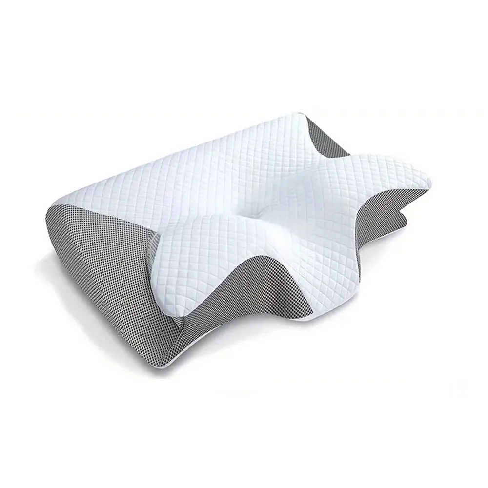 Premium Memory Foam Cervical Pillow – 2-in-1 Ergonomic Contour Neck Pillow for Pain Relief – Orthopedic Support Pillow for Neck and Spine Alignment