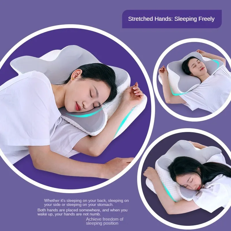 Premium Memory Foam Cervical Pillow – 2-in-1 Ergonomic Contour Neck Pillow for Pain Relief – Orthopedic Support Pillow for Neck and Spine Alignment