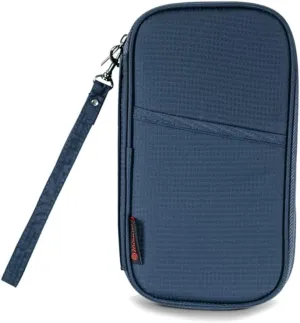 Premium Travel Document Organizer, Travel Wallet Passport Holder Family 4 with RFID Protection and Removable Wristlet - Fits Passports Bag, Cards, Money, and More for Women and Men – Navy