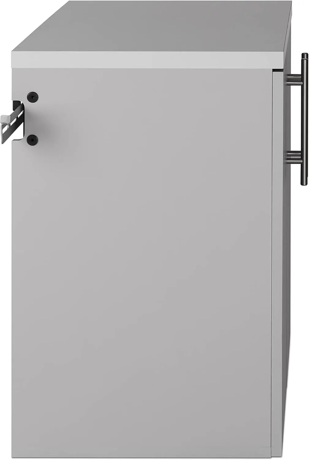 Prepac HangUps 2-Door Wall Mounted Garage Base Storage Cabinet, Work Table Storage Organizer Cabinet, 30" W x 24" H x 16" D, Light Gray