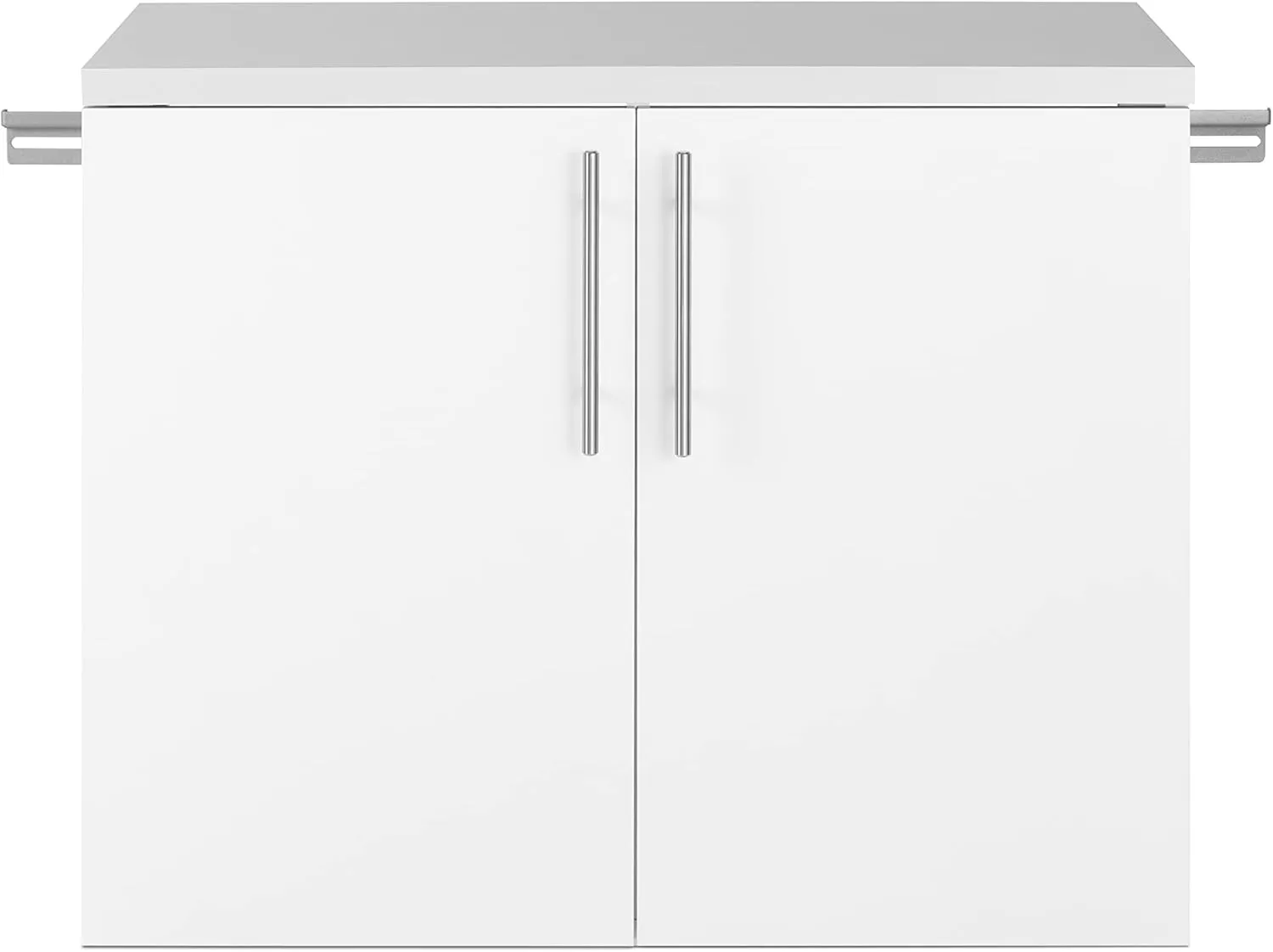 Prepac HangUps 2-Door Wall Mounted Garage Base Storage Cabinet, Work Table Storage Organizer Cabinet, 30" W x 24" H x 16" D, White
