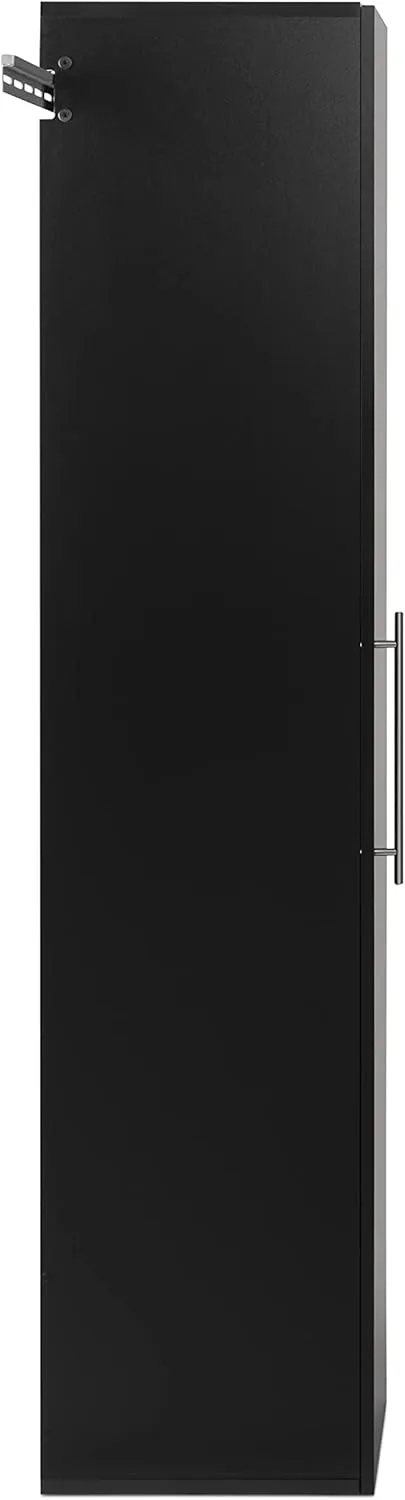 Prepac HangUps Narrow Wall Mounted Garage Storage Cabinet, Tall Storage Organizer Cabinet, 15" W x 72" H x 16" D, Black