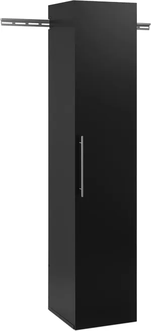 Prepac HangUps Narrow Wall Mounted Garage Storage Cabinet, Tall Storage Organizer Cabinet, 15" W x 72" H x 16" D, Black