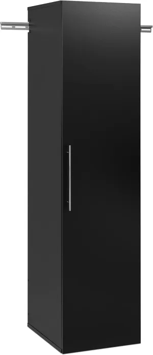 Prepac HangUps Narrow Wall Mounted Garage Storage Cabinet, Tall Storage Organizer Cabinet, 18" W x 72" H x 20" D, Black