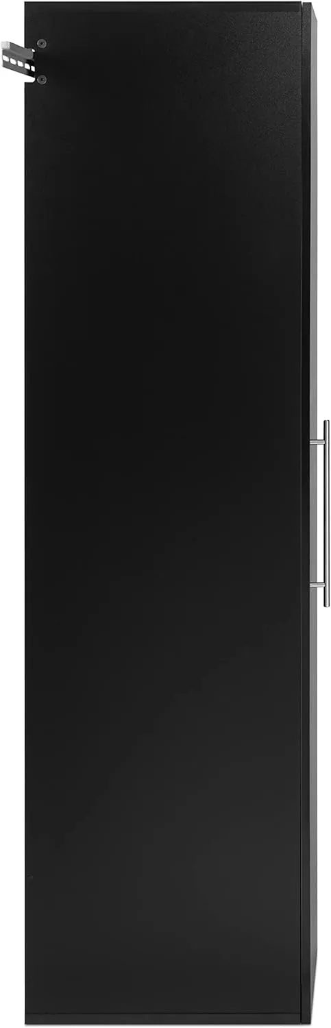 Prepac HangUps Narrow Wall Mounted Garage Storage Cabinet, Tall Storage Organizer Cabinet, 18" W x 72" H x 20" D, Black