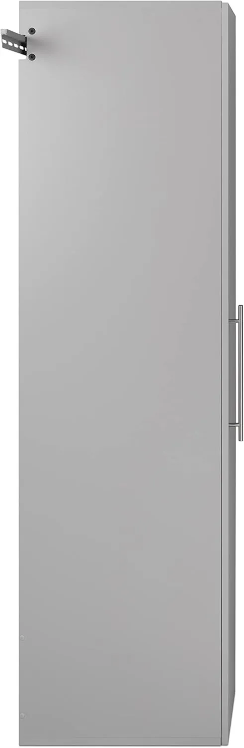 Prepac HangUps Narrow Wall Mounted Garage Storage Cabinet, Tall Storage Organizer Cabinet, 18" W x 72" H x 20" D, Light Gray