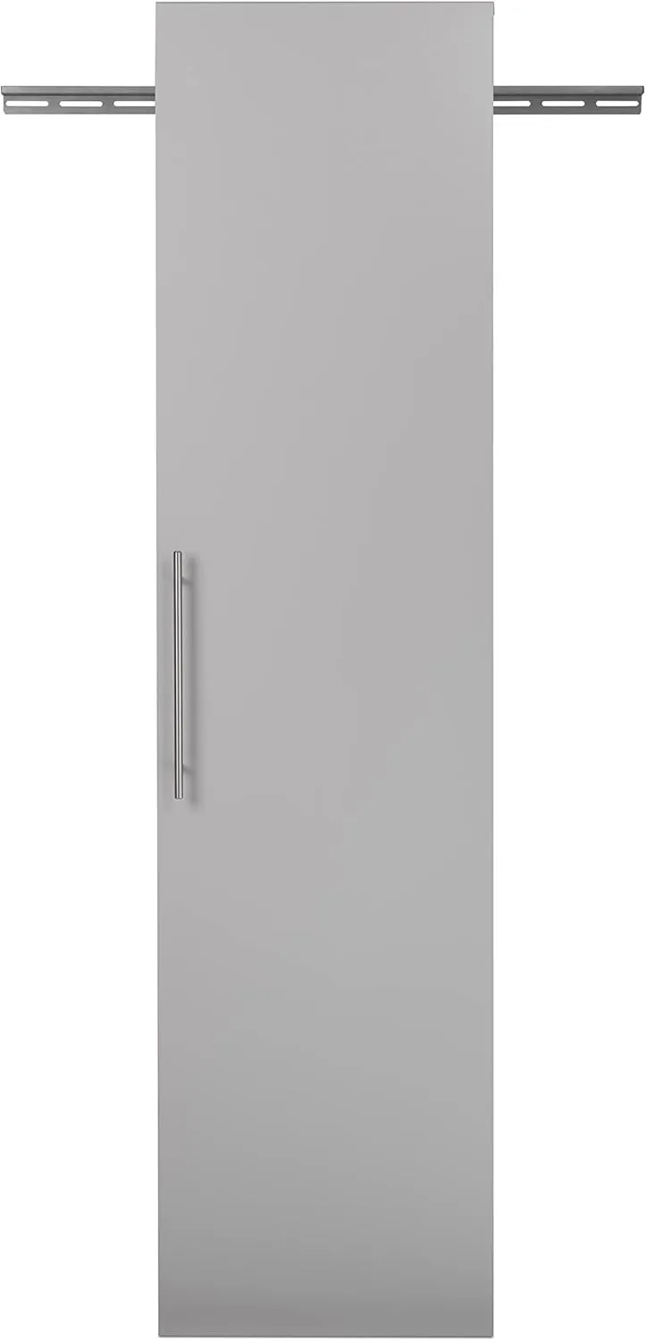 Prepac HangUps Narrow Wall Mounted Garage Storage Cabinet, Tall Storage Organizer Cabinet, 18" W x 72" H x 20" D, Light Gray
