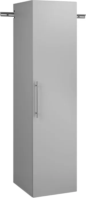 Prepac HangUps Narrow Wall Mounted Garage Storage Cabinet, Tall Storage Organizer Cabinet, 18" W x 72" H x 20" D, Light Gray
