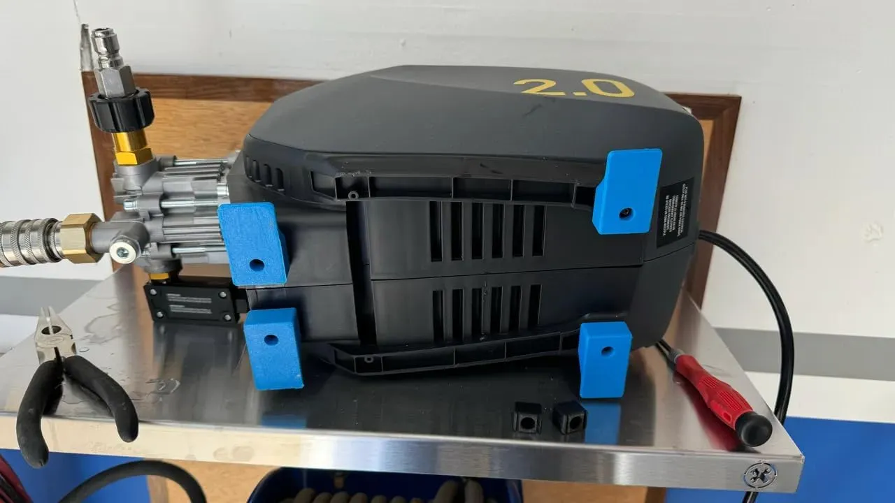 Pressure Washer Anti-Vibration Mounting Bracket - Compatible with Active 2.0 Models - Secure Foot Clamp
