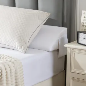 Queen Bed Wedge Pillow Headboard (60"x10"x6"), Bed Mattress Gap Filler Close The Gap (0-6 in) with Side Pocket